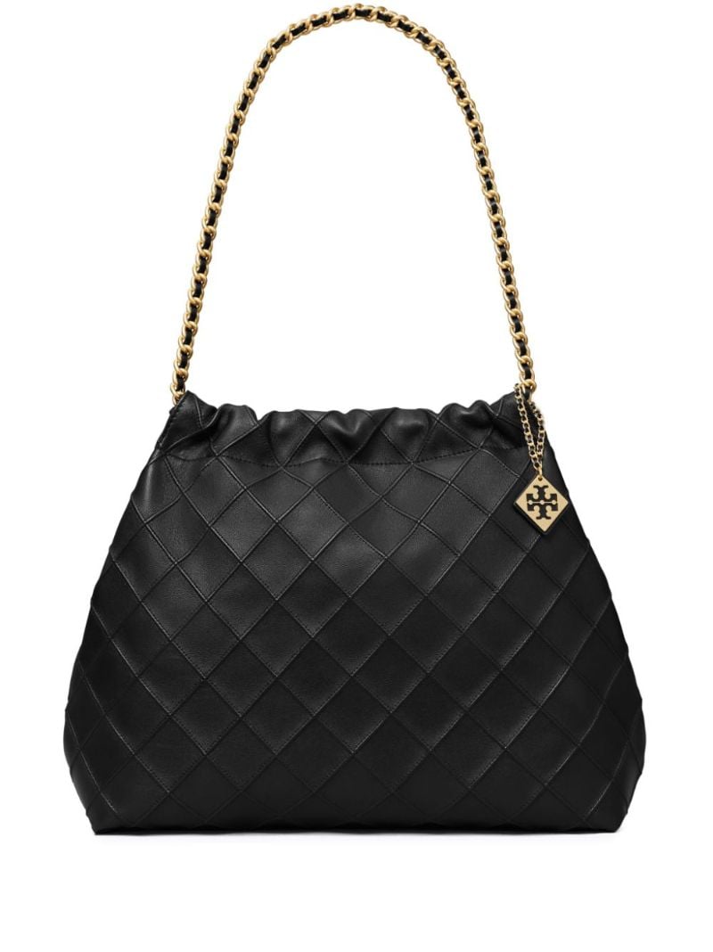 Black Fleming Leather Shoulder Bag