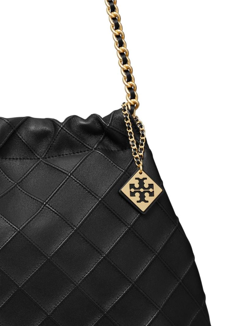 Black Fleming Leather Shoulder Bag