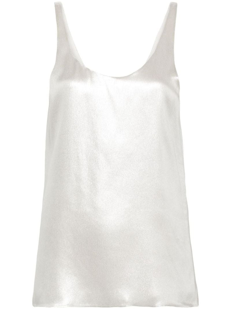 Silver Silk LamÃ_x0083_Â© Tank Top