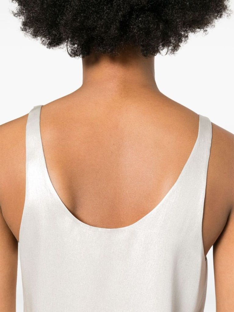 Silver Silk LamÃ_x0083_Â© Tank Top