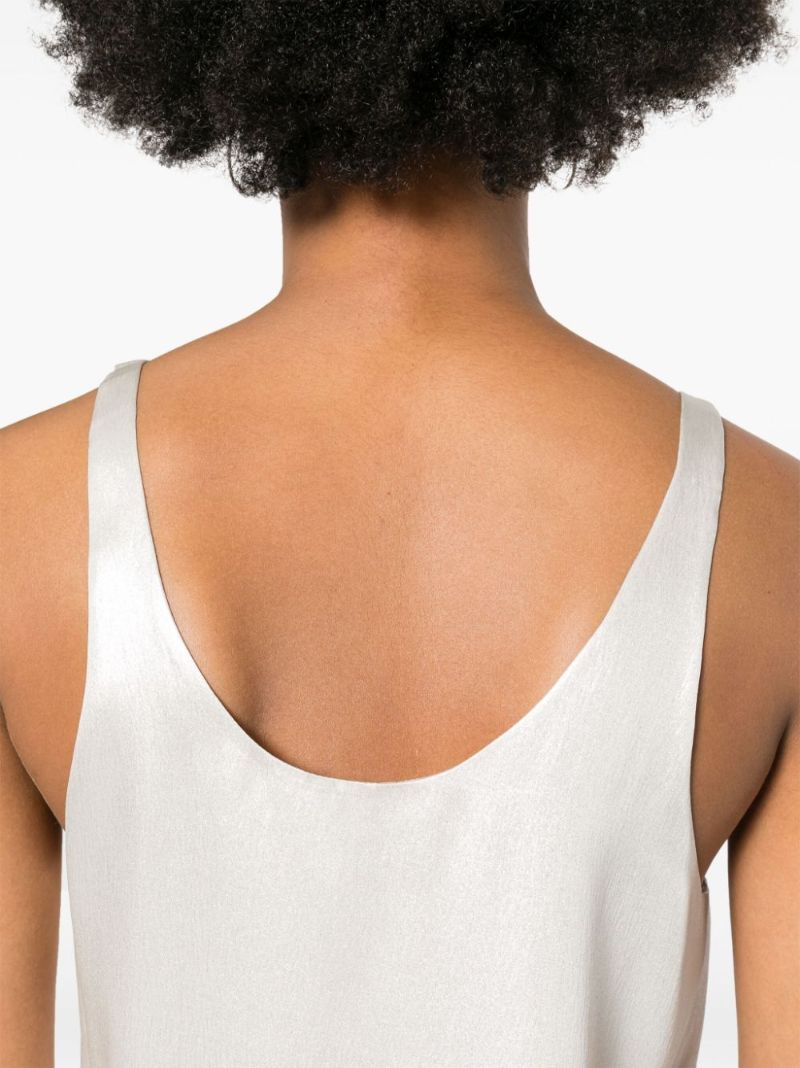 Silver Silk LamÃ_x0083_Â© Tank Top