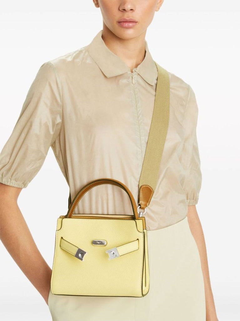 Yellow Petite Lee Radziwill Leather Tote Bag