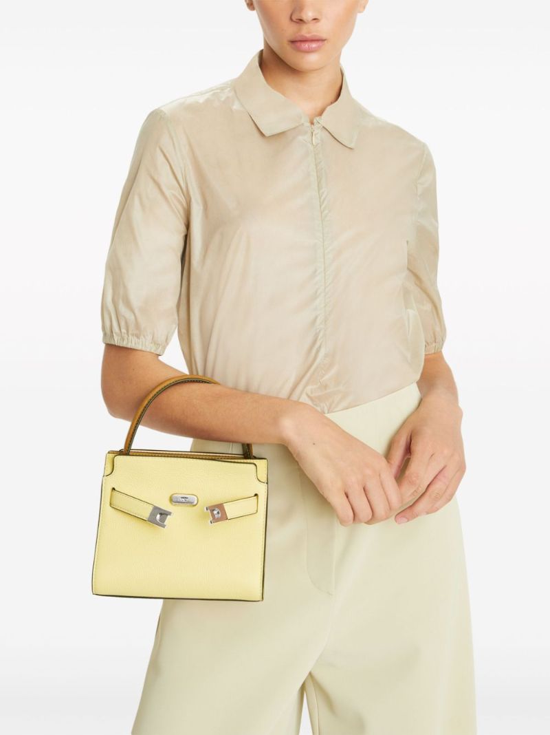 Yellow Petite Lee Radziwill Leather Tote Bag