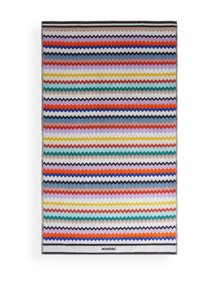 White Riverbero Cotton Beach Towel