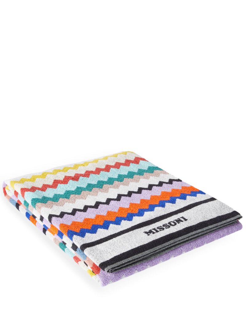 White Riverbero Cotton Beach Towel