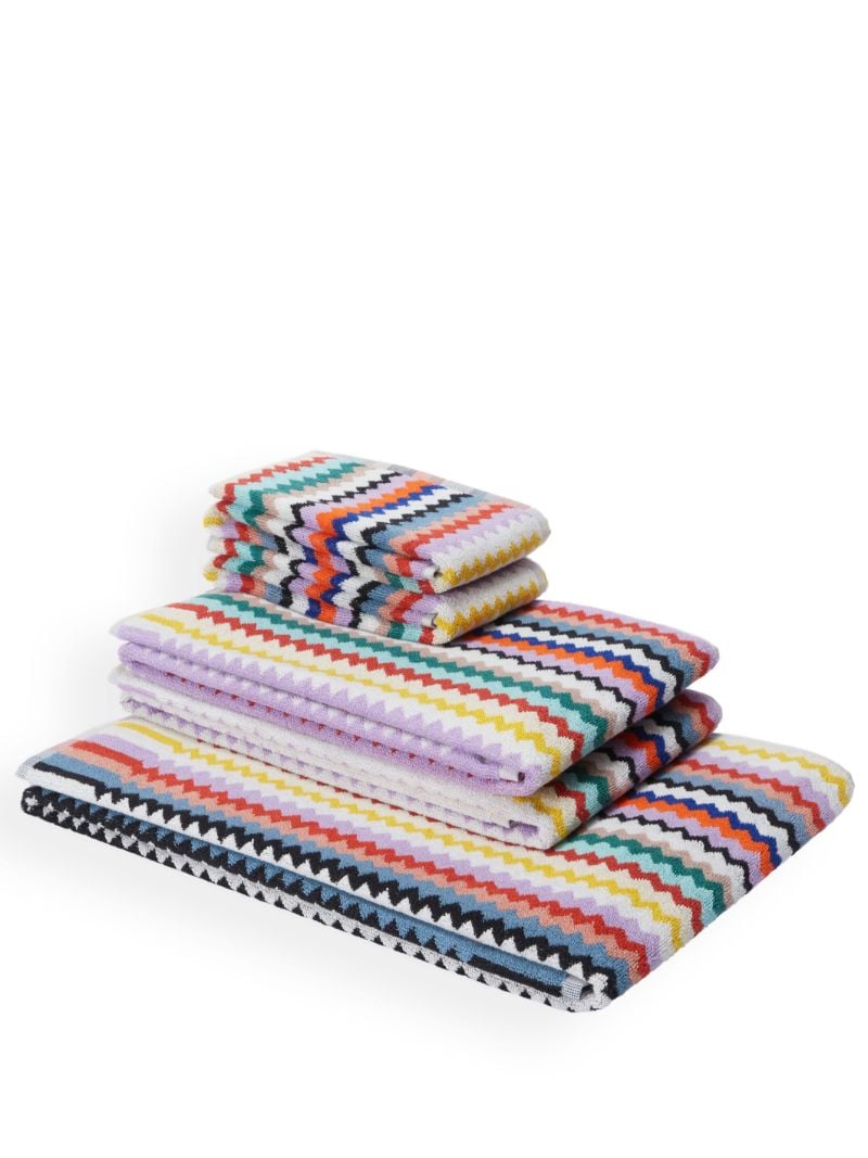 White Riverbero Cotton Towel (set of Five)