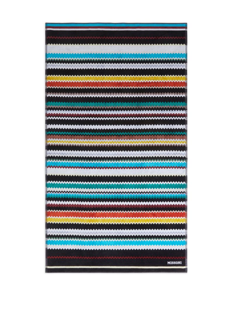 Black Curt Cotton Beach Towel