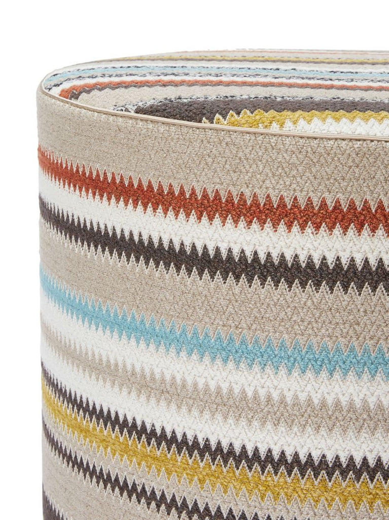 Multicolour Blurred Zigzag Pouf