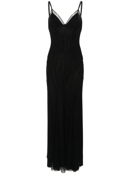 Black Corset-bodice Gown