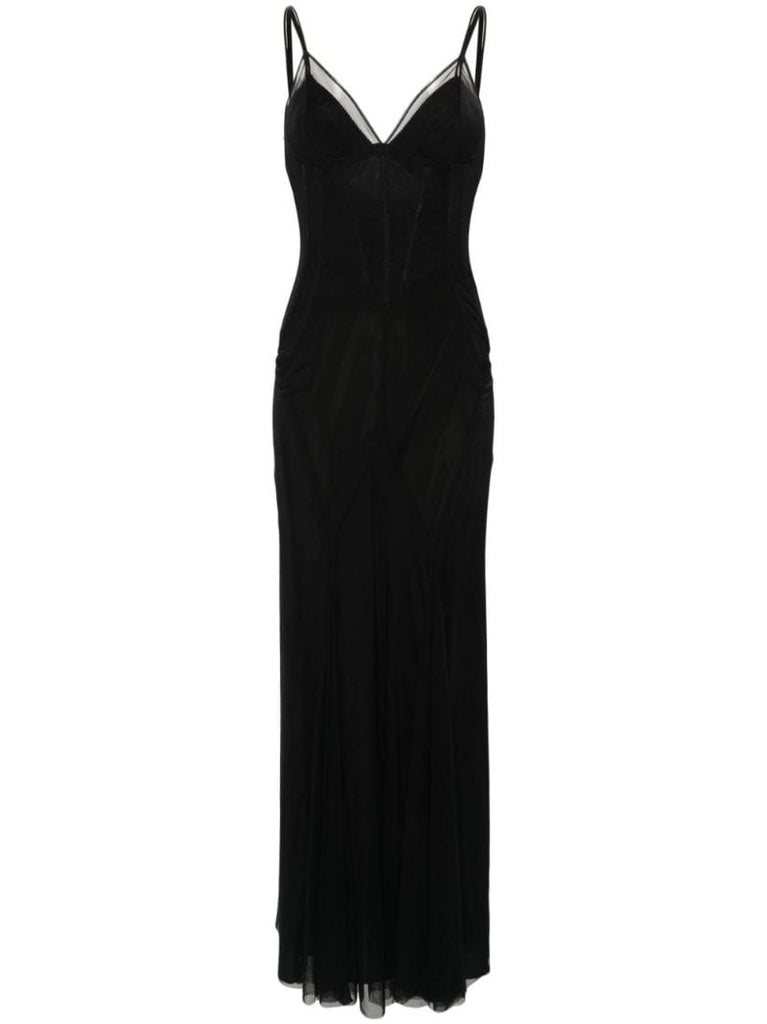 Black Corset-bodice Gown