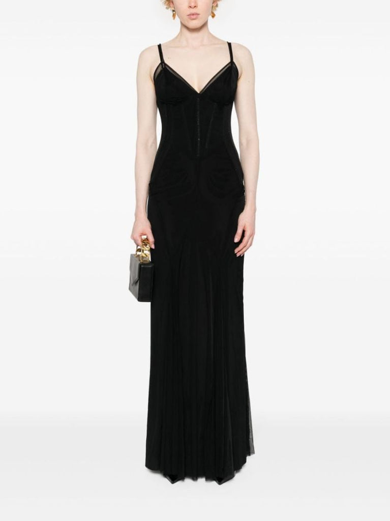 Black Corset-bodice Gown