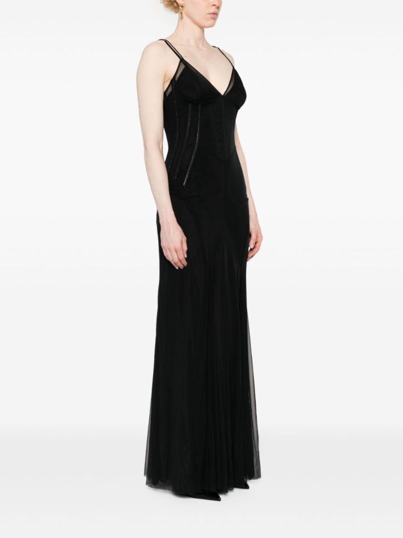 Black Corset-bodice Gown