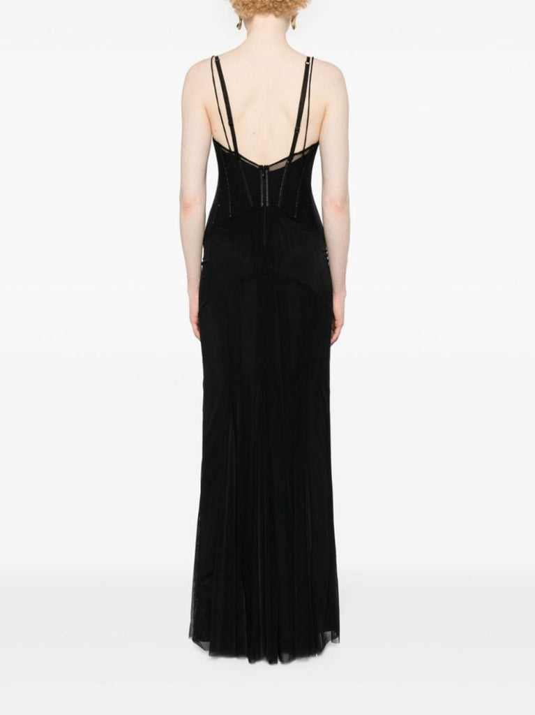 Black Corset-bodice Gown