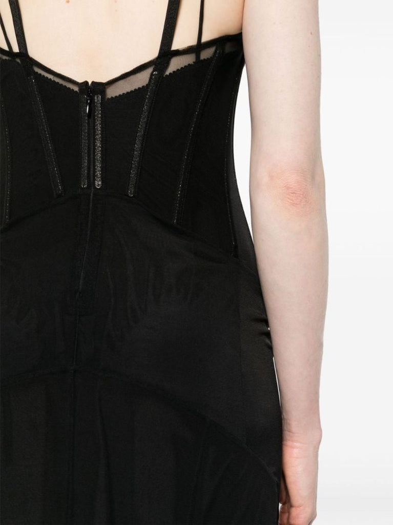 Black Corset-bodice Gown