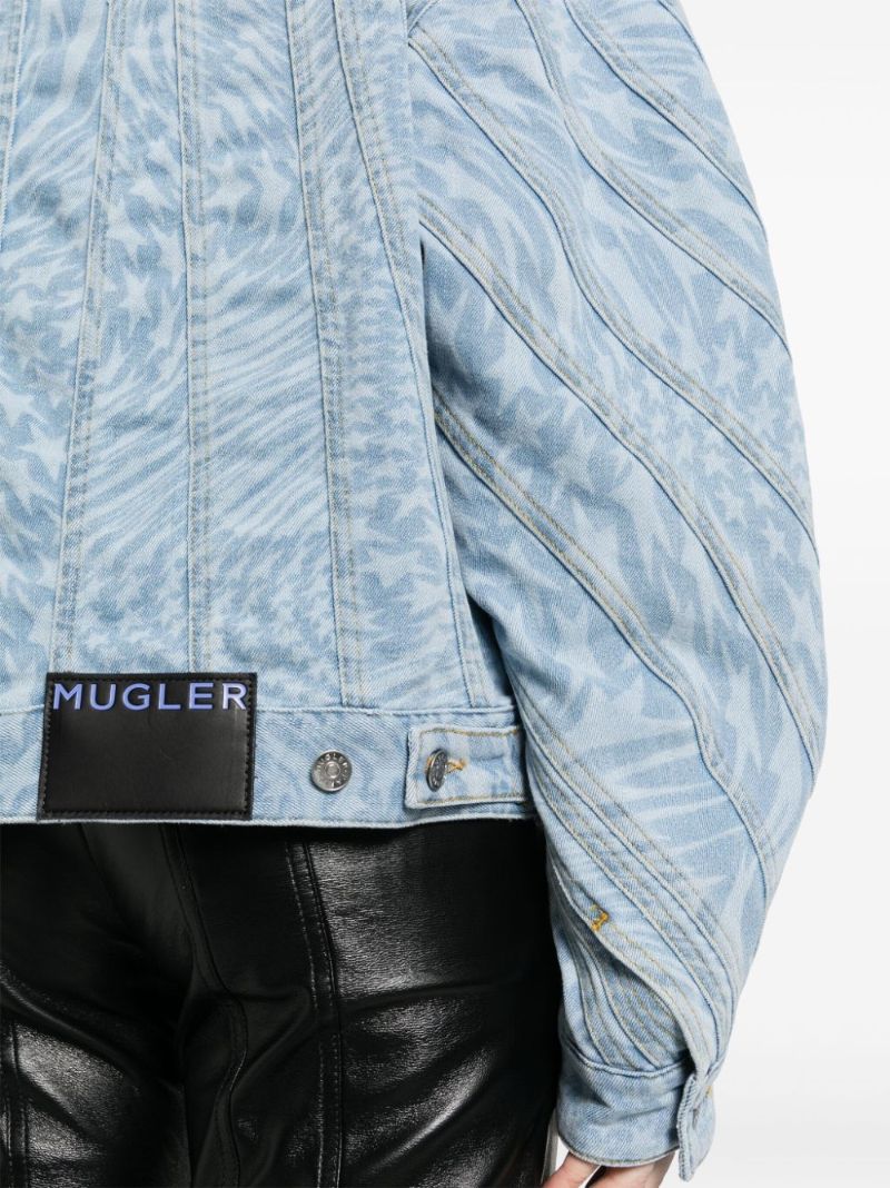 Blue Star-print Denim Jacket