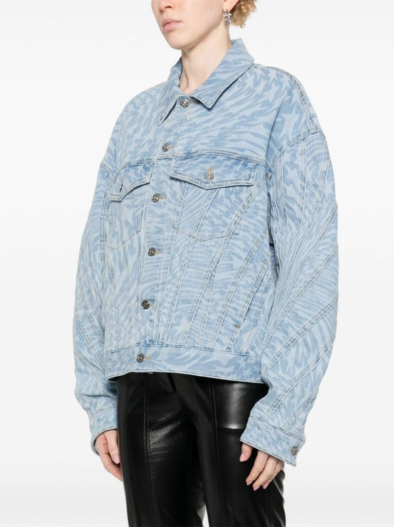 Blue Star-print Denim Jacket