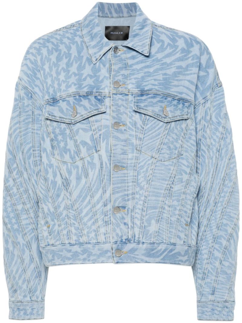 Blue Star-print Denim Jacket