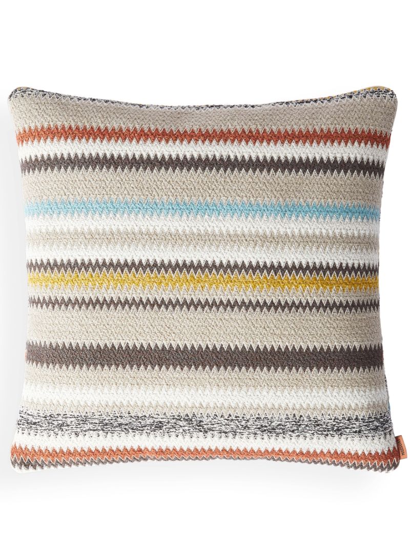 Multicolour Blurred Zigzag Cushion