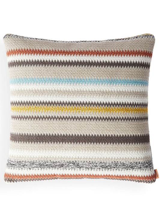 Multicolour Blurred Zigzag Cushion