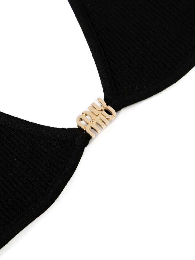 Black Logo-appliquÃ_x0083_Â© Triangle Bra