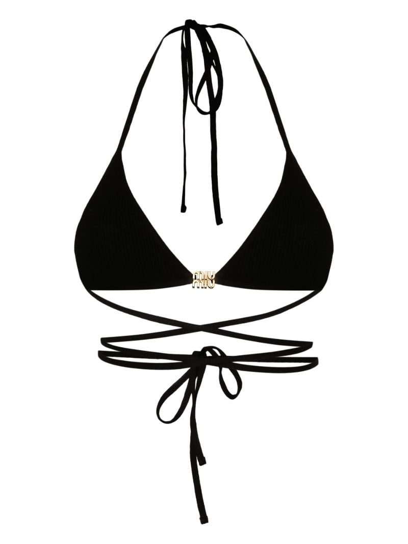 Black Logo-appliquÃ_x0083_Â© Triangle Bra
