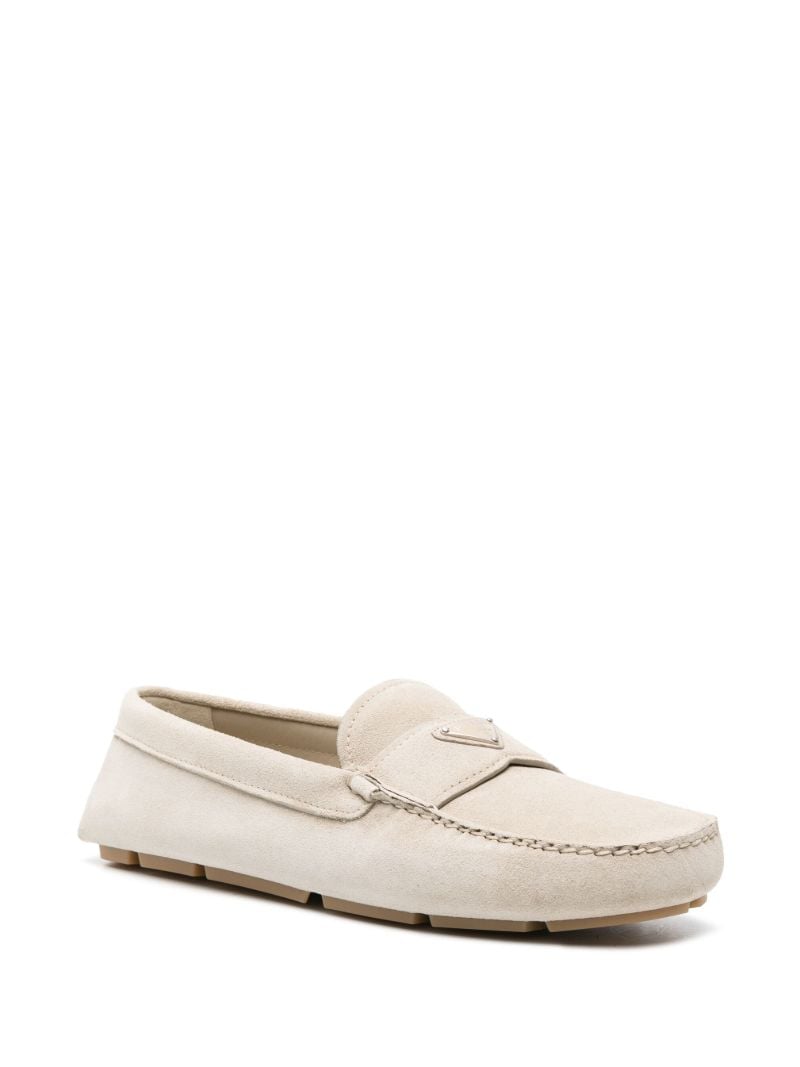 Beige Leather Driving Shoes