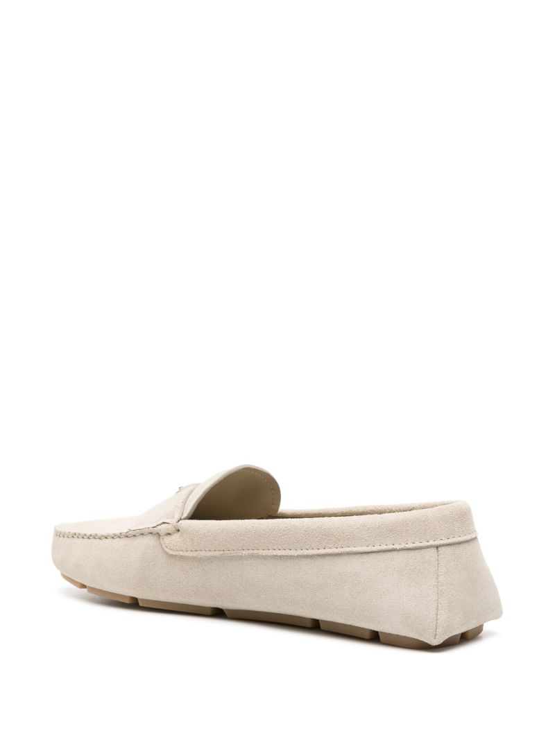 Beige Leather Driving Shoes