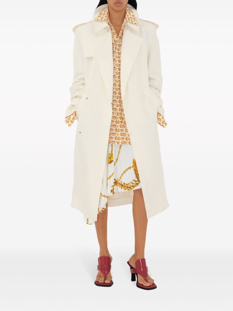 White Shield Hardware Pleated Skirt