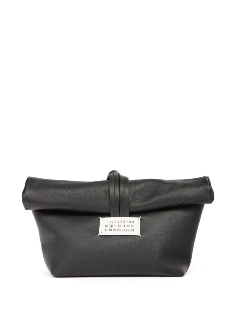 Black Leather Clutch Bag