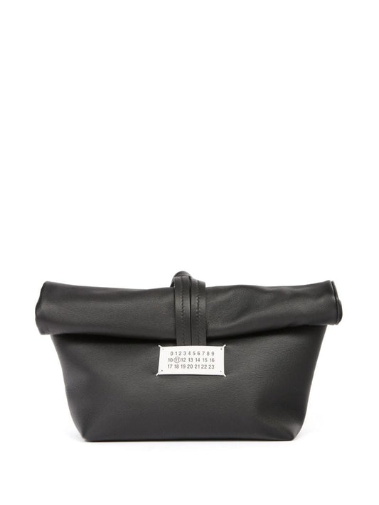 Black Leather Clutch Bag