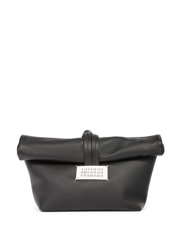 Black Leather Clutch Bag