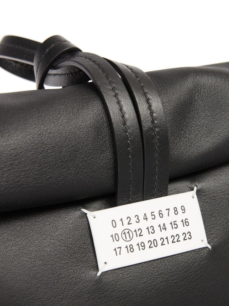 Black Leather Clutch Bag