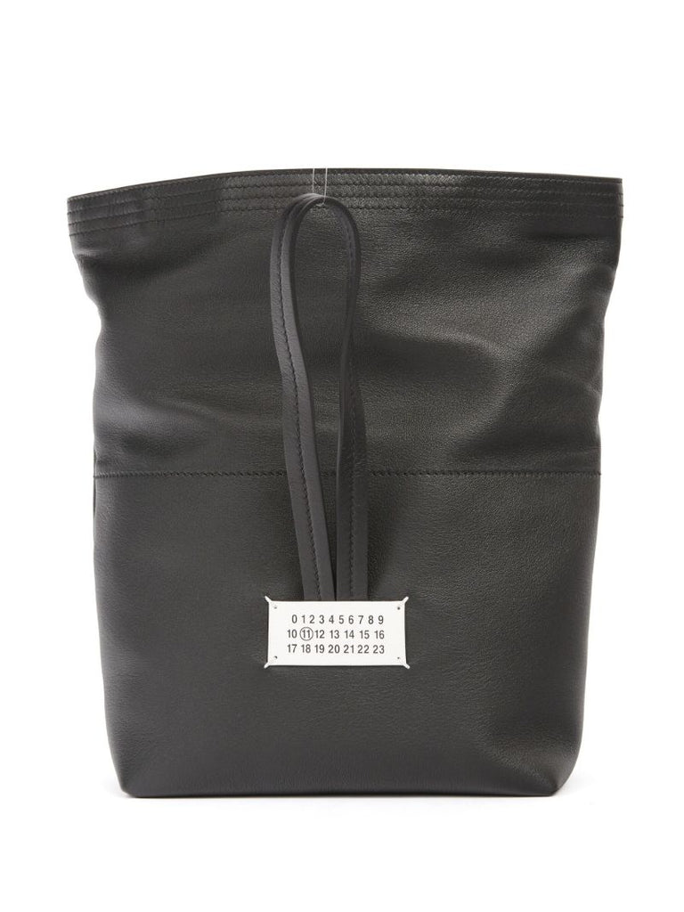 Black Leather Clutch Bag