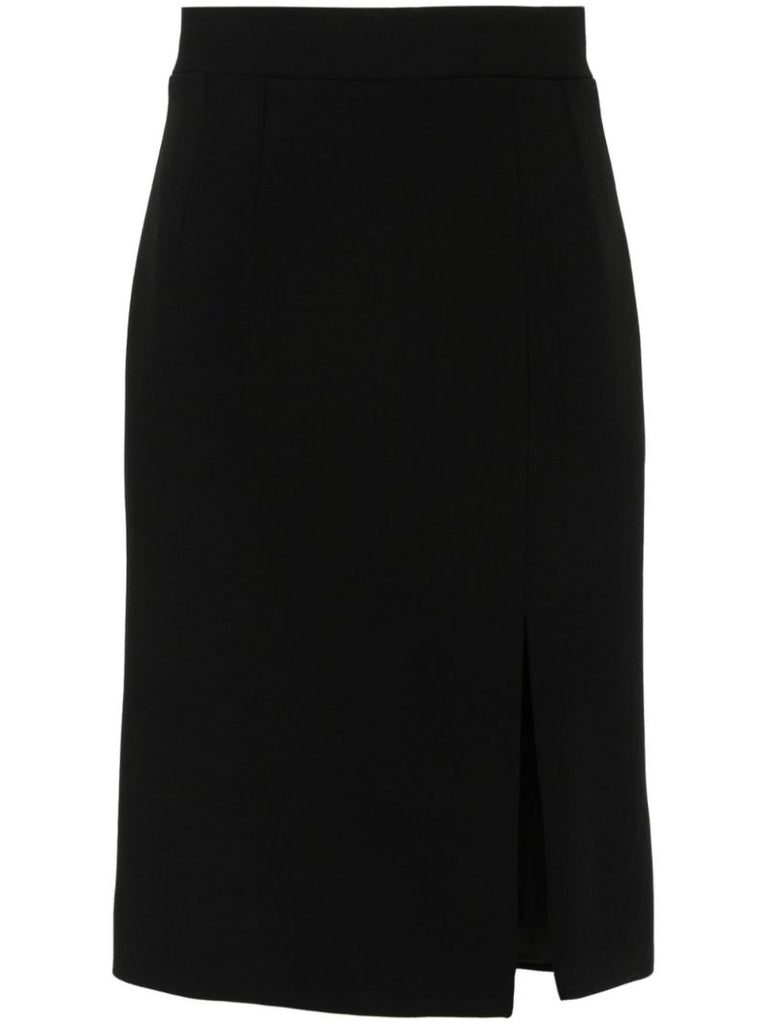 Black Side-slit Pencil Skirt