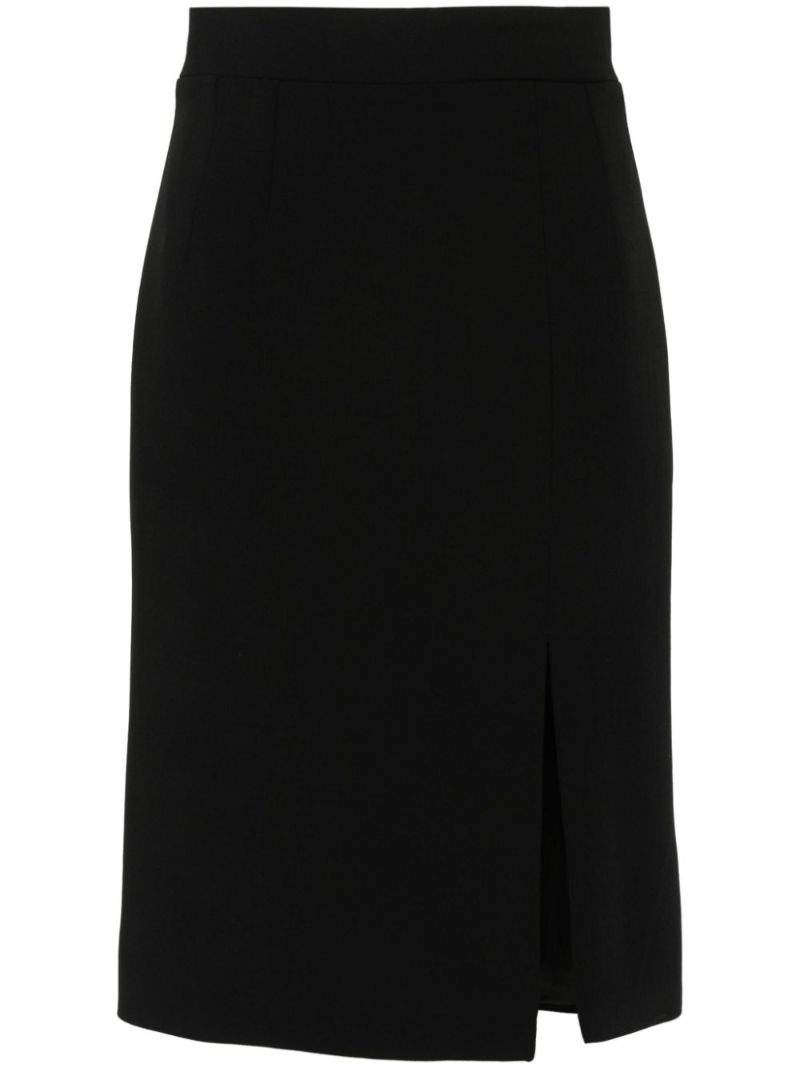 Black Side-slit Pencil Skirt