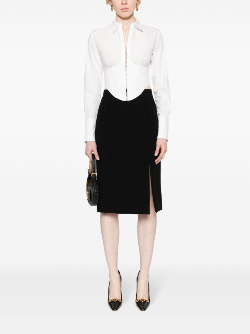 Black Side-slit Pencil Skirt