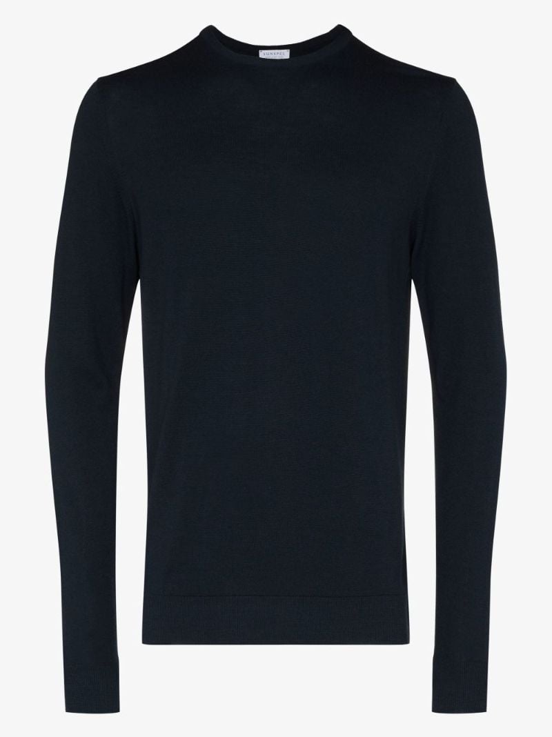 Blue Merino Wool Sweater