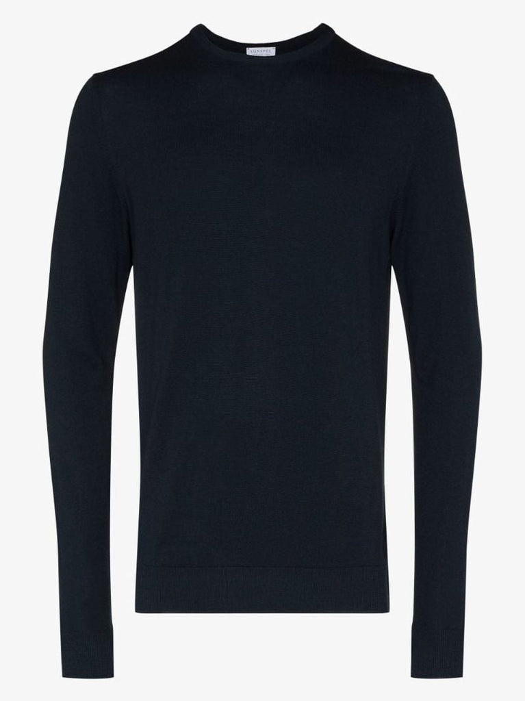 Blue Merino Wool Sweater