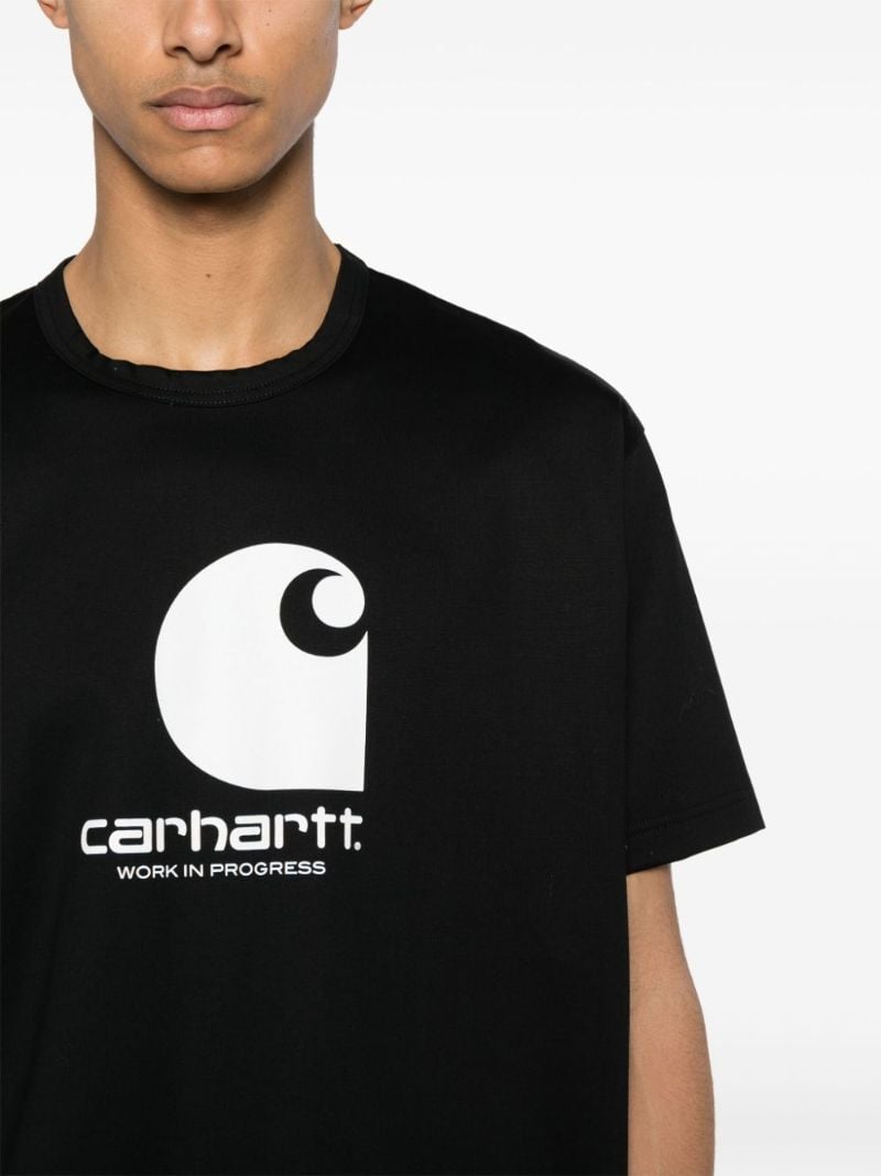X Carhartt Black Logo-print Cotton T-shirt