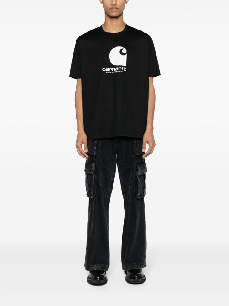 X Carhartt Black Logo-print Cotton T-shirt