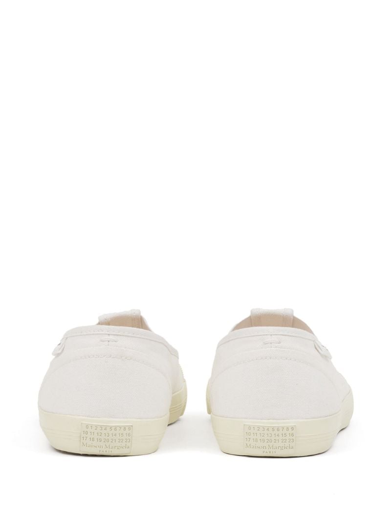 White Tabi T-bar Ballet Pumps