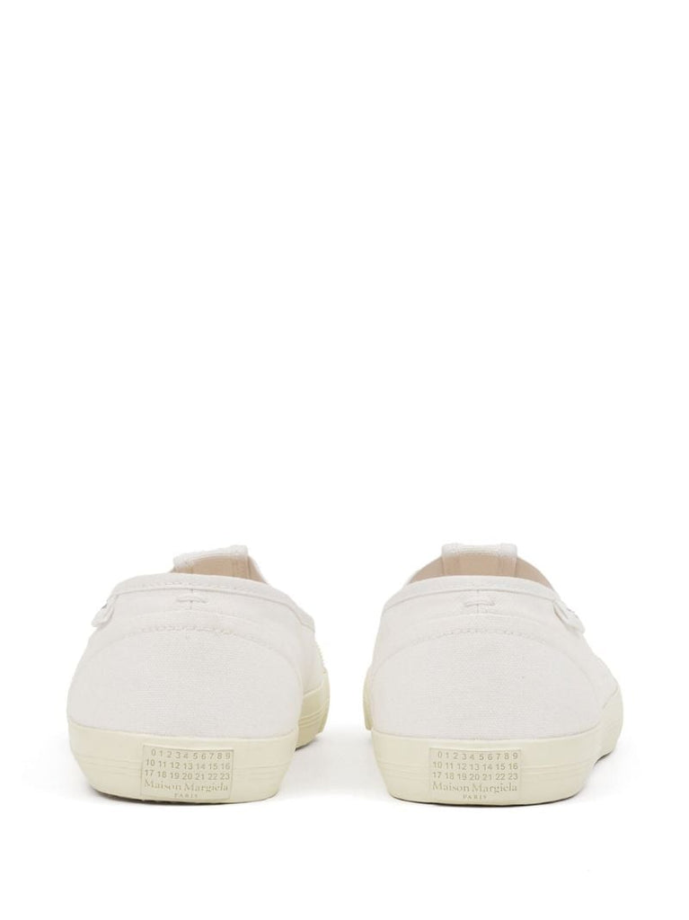 White Tabi T-bar Ballet Pumps