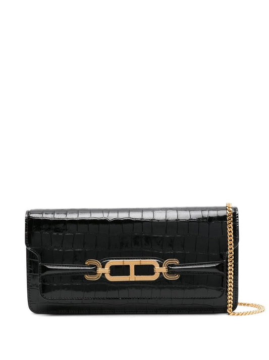 Black Whitney Leather Cross Body Bag