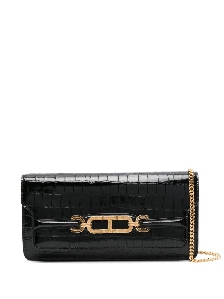 Black Whitney Leather Cross Body Bag