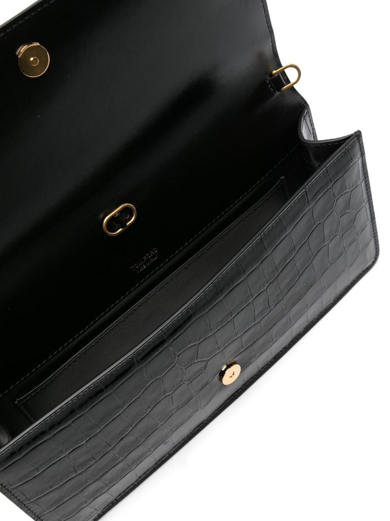 Black Whitney Leather Cross Body Bag