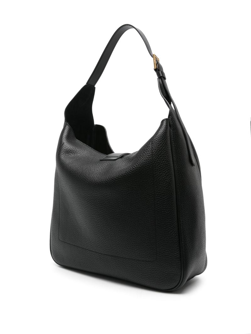 Black Monarch Large Leather Tote Bag