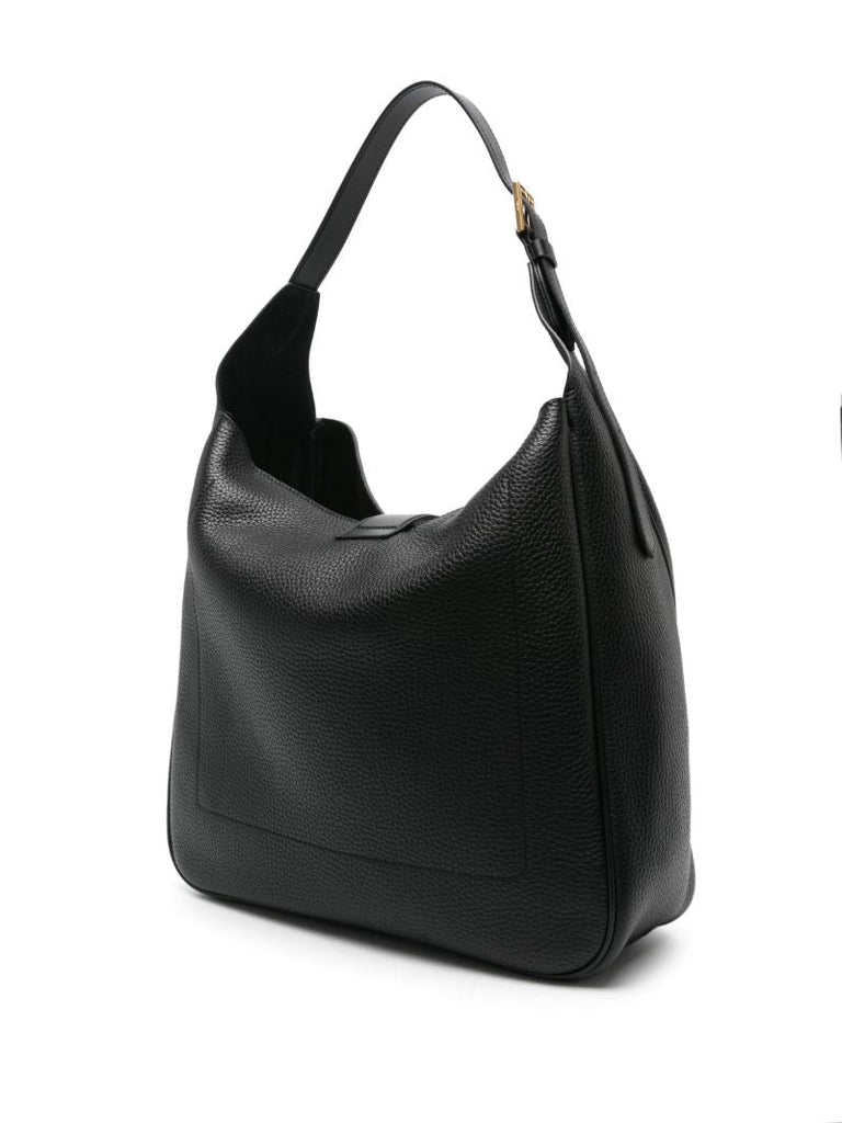 Black Monarch Large Leather Tote Bag