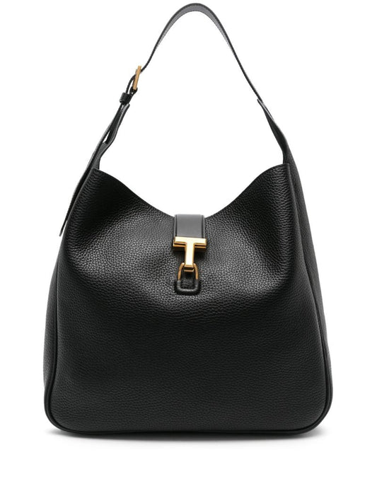 Black Monarch Large Leather Tote Bag