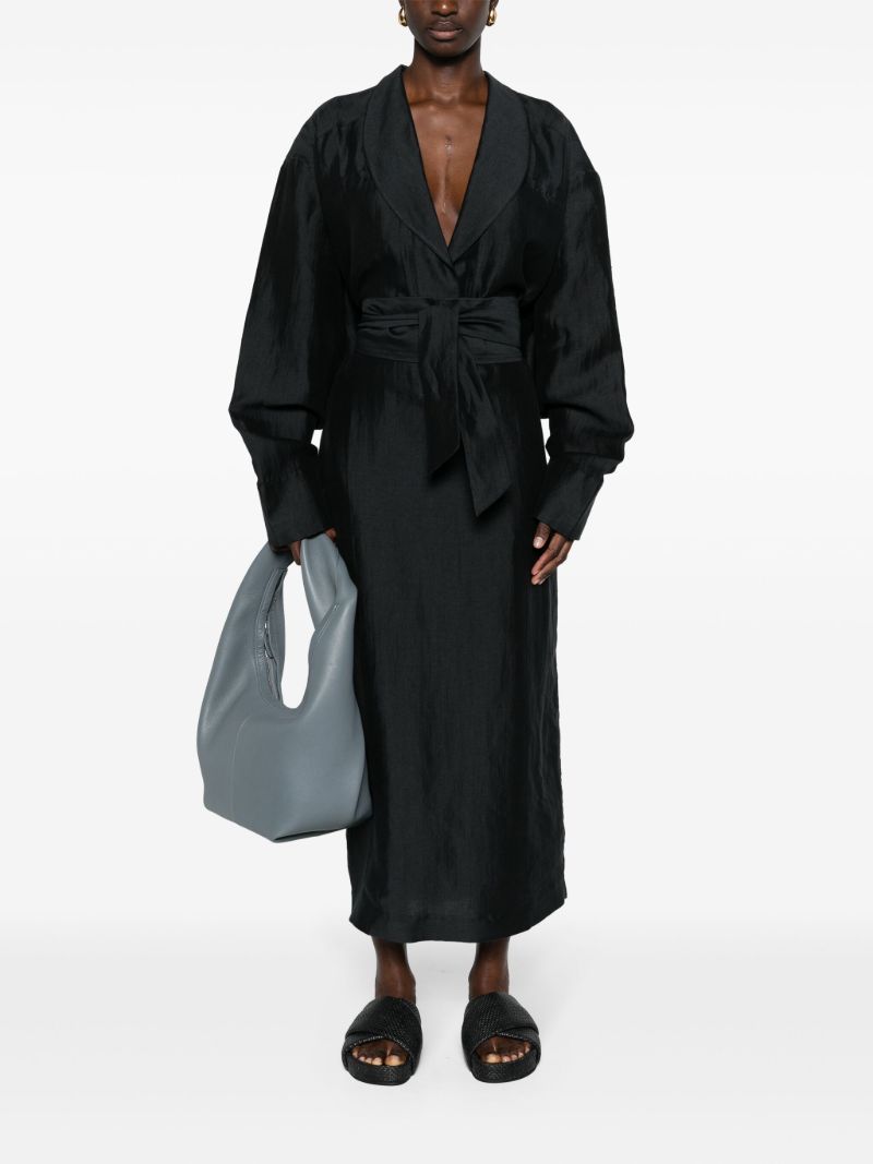 Black Rhys Belted Maxi Dress
