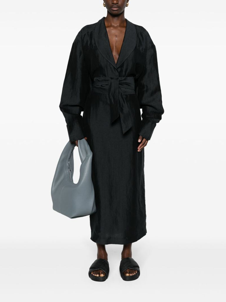 Black Rhys Belted Maxi Dress
